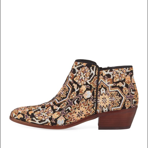 Sam Edelman Shoes - Sam Edelman Women's Petty Ankle Boot Multicolor Tapestry Size 9M Side zip